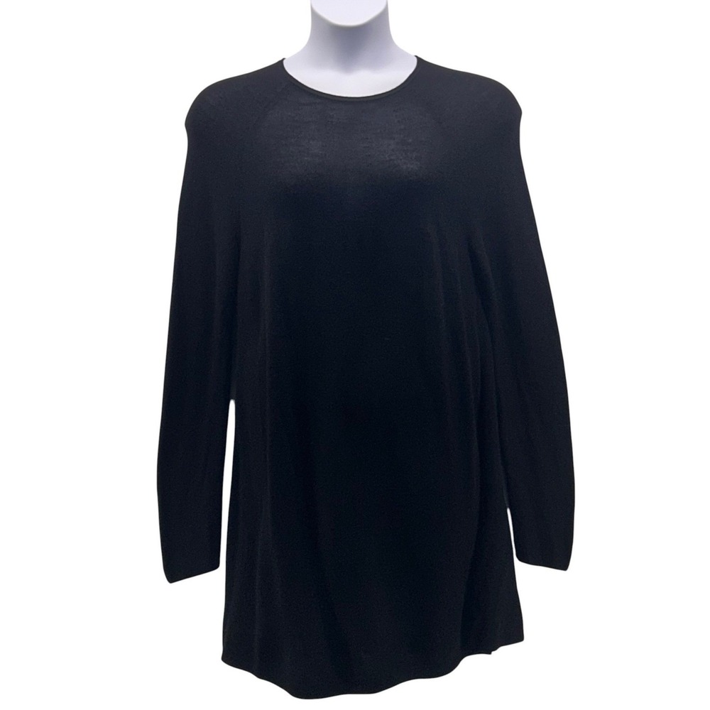 J Jill Merino Wool Sweater Dress‎ Black Medium